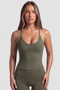 Ultra Soft Tank in Olive Green