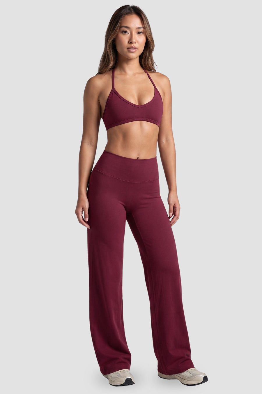 Ultra Soft Wide Leg Pant in Red Rumba