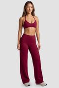 Ultra Soft Wide Leg Pant in Ruby Red
